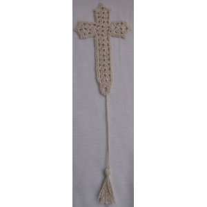  Crocheted Ecru Cross Bookmark 5 Inches Long Everything 