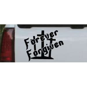Forever Forgiven 3 Crosses Christian Car Window Wall Laptop Decal 