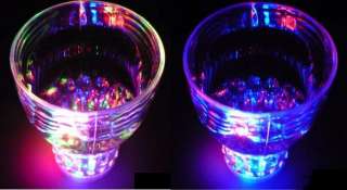 Plastic cup water colorful auto changing LED light beer drink coke Cup 