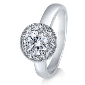 Sterling Silver Ring Round Cubic Zirconia CZ Ring 1.79 ct.tw   Womens 