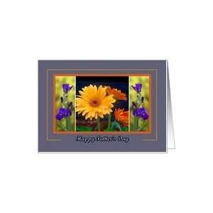  Fathers Day, Gerbera Daisies Iris Card Health & Personal 