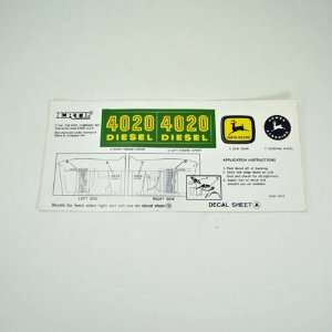  Decal Kit for John Deere 4020 Die cast Pedal Tractor 