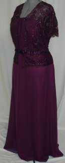 Mother of Bride Dress Evning Gown Cocktail Eggplant 5XL  