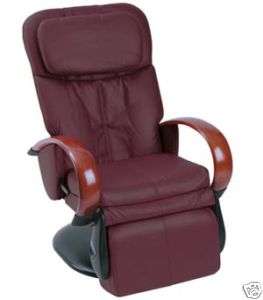 HTT 10 LEATHER Massage chair recliner lounger EGGPLANT  