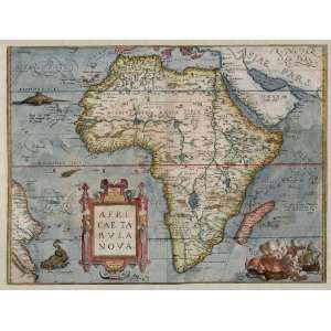   of a 1570 Antique Map of Africa by Abraham Ortelius