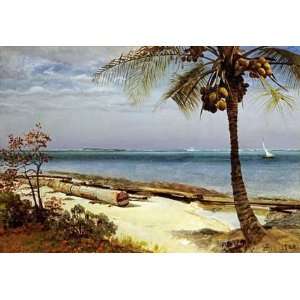  Tropical Coast by Albert Bierstadt. Size 22.00 X 15.25 Art 