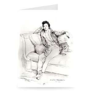 Alexandre Dumas Pere (1803 70) engraved by   Greeting Card (Pack of 