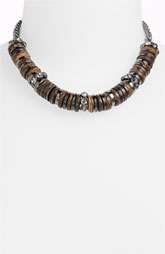 Givenchy Gobi Wood & Crystal Frontal Necklace Was $95.00 Now $46 