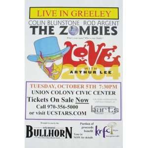  Love Arthur Lee Zombies Original Colorado Gig Poster