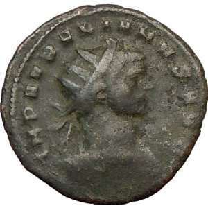 AURELIAN 270AD Ancient Genuine Roman Coin VICTORY presenting wreath to 