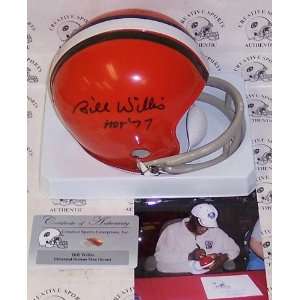 Bill Willis   Riddell   Autographed 2 Bar T/B Mini Helmet   Cleveland 
