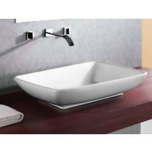  Caracalla CA4938 Rectangular White Ceramic Vessel Bathroom 