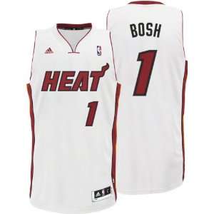 Chris Bosh Jersey adidas Revolution 30 White Swingman #1 Miami Heat 