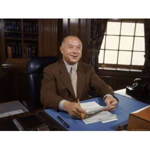  David Sarnoff Chairman of NBC and RCA in His Office in RCA 
