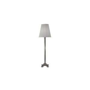 Thomas OBrien Edward Column Buffet Lamp in Bronze with Silk Pleated 