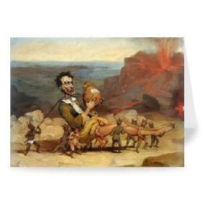caricature of Edward George Bulwer Lytton   Greeting Card (Pack of 