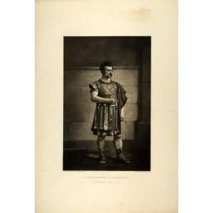  1887 Photogravure Edwin Forrest Spartacus Gladiator Play 