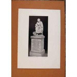   Antique Print C1880 Memorial To Elizabeth Warren Art