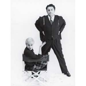 Italian Director Federico Fellini and Actress Wife Giulietta Masina 