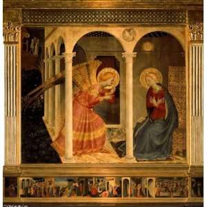 FRAMED oil paintings   Fra Angelico   24 x 24 inches   Annunciation 1
