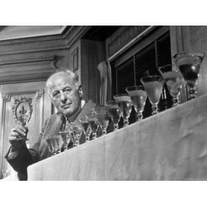 Judge George Anderson, Toasting Fifteen Finalists in Martini Contest 