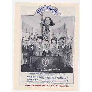  1980 Gilda Radner Bob Newhart First Family Movie Print Ad 