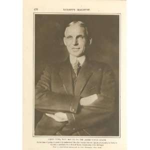  1918 Print Auto Maker Henry Ford 