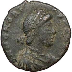 HONORIUS 395AD Authentic Ancient Genuine Roman Coin Honorius crowned 