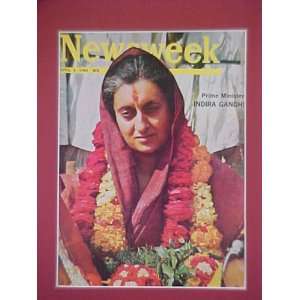 Indira Gandhi Prime Minister April 4 1966 Newsweek Magazine 