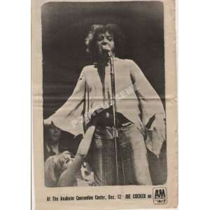 Joe Cocker Grand Funk Railroad 1969 Concert Ad Poster