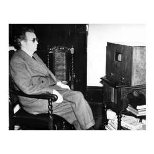  John Logie Baird Watching Stereoscopic Television, 1942 