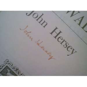 Hersey, John Too Far To Walk 1966 Book Signed Autograph