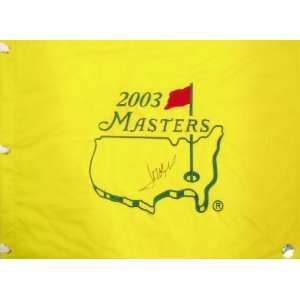  Jose Maria Olazabal Signed 2003 Masters Golf Pin Flag 