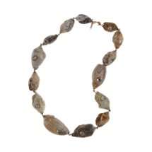 Dezso by Sara Beltran Fossil Shell & Polki Diamond Necklace