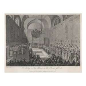 King George III, Seated on His Throne in the House of Lords, Opens 