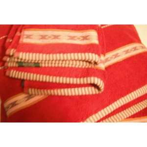  Lauren Ralph Lauren Antiqua Serape Red Wash Cloth Set 2pc 