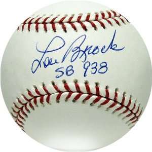 Lou Brock MLB Baseball w/ 938 Insc.