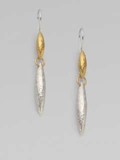 GURHAN   Sterling Silver & 24K Yellow Gold Earrings