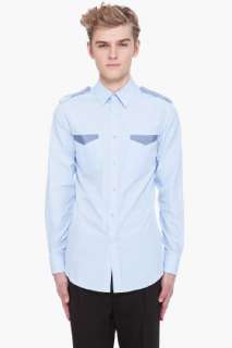 Alexander Mcqueen Sky Blue Pocket Shirt for men  
