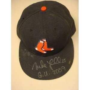 Mike Lowell Signed Game Used 2009 Alternate Red Sox Hat
