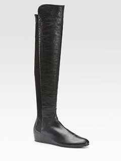 Stuart Weitzman   Mainline Flat Nappa Leather Over The Knee Boots 
