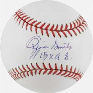 Ozzie Smith Autographed Baseball  Details 15 X A.S. Inscription