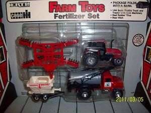 4pc Ertl 1/64 Case IH farm toy tractor fertilizer set  