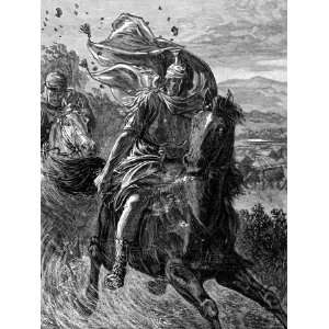 Rebellious Roman Gen. Pompey Fleeing Battle of Pharsalia After Defeat 
