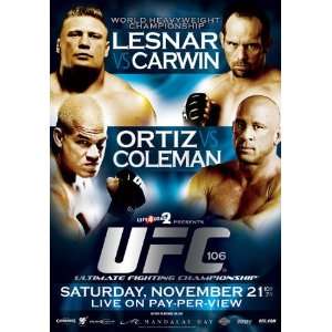  UFC 105 & 106 Brock Lesner Randy Couture Tito Ortiz 18 X 