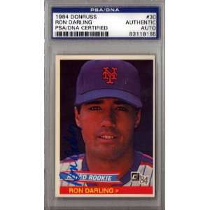 Ron Darling Autographed/Hand Signed 1984 Donruss RC Card PSA/DNA 