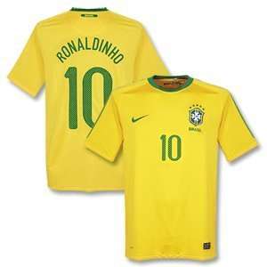   10 11 Brazil Home Jersey + Ronaldinho 10