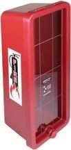 Fire Extinguisher Cabinet, Hammer, Lock, Red 5 10 lb  