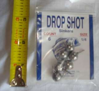 Dropshot Fishing Sinkers 1/4 oz round only 6 pack  