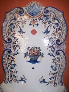 19th Century French Faience Lavatory Desvres France  